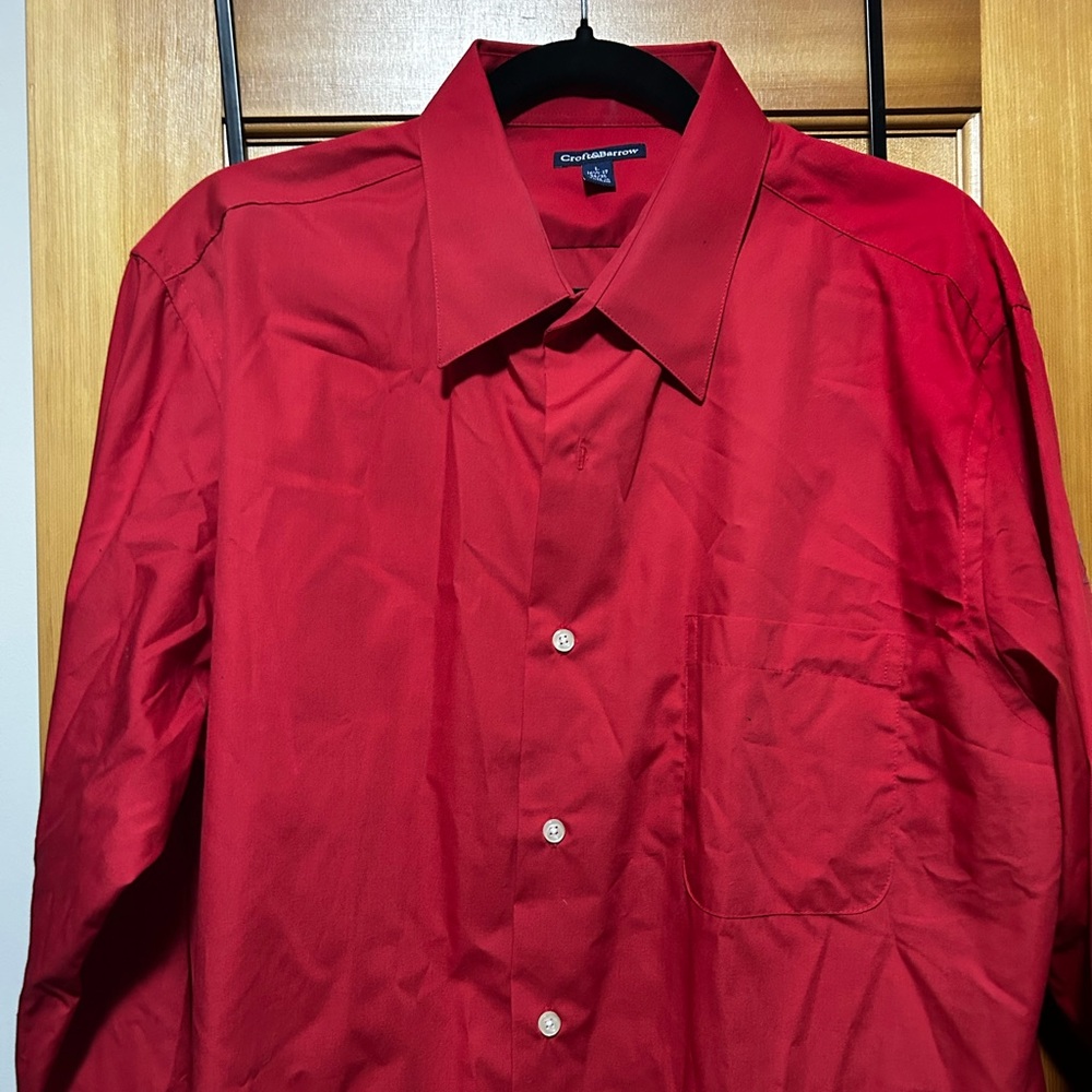 Croft & Barrow Red Dress Shirt